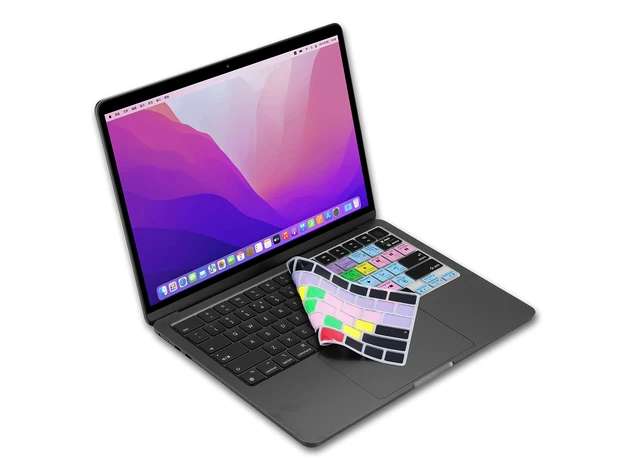 Alt view image 3 of 6 - XSKN Final Cut Pro Shortcut US Version Silicone Keyboard Cover for Apple MacBook Air 13/15 inch with M5/M4/M3/M2 Chip and MacBook Neo with A18 Pro Chip