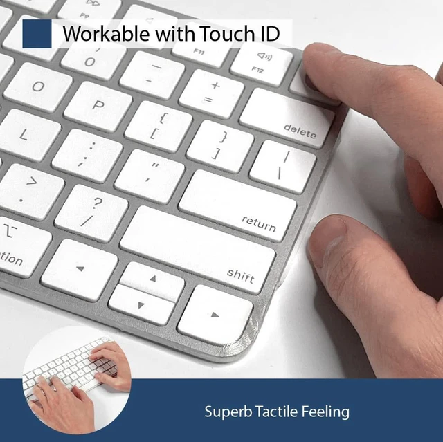 Alt view image 5 of 7 - KeyboardMask Matte Finish Keyboard Cover Compatible with 2021 iMac Apple Wireless Magic Keyboard, 0.12mm Ultra Thin Fully Covered Flat Style Wipeable Anti-Dust Protector