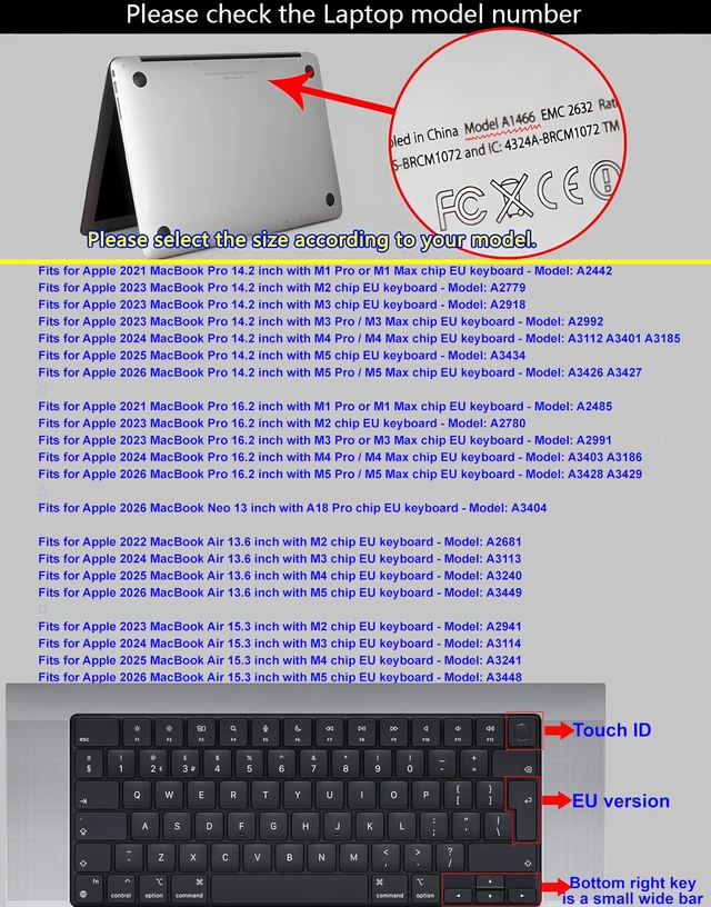 Alt view image 5 of 7 - XSKN Ableton Live Shortcut EU Version Keyboard Cover Skin for 2026-2021 MacBook Pro 14 16 inch MacBook Air 13 15 inch with M5/M4/M3/M2/M1 and MacBook Neo