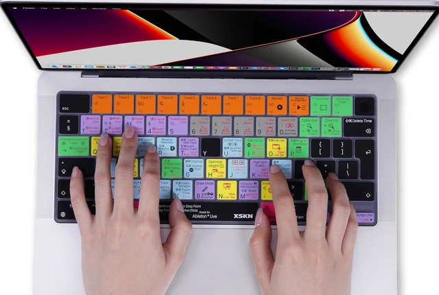 Alt view image 7 of 7 - XSKN Ableton Live Shortcut EU Version Keyboard Cover Skin for 2026-2021 MacBook Pro 14 16 inch MacBook Air 13 15 inch with M5/M4/M3/M2/M1 and MacBook Neo