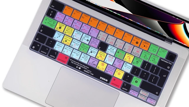 Alt view image 4 of 7 - XSKN Ableton Live Shortcut EU Version Keyboard Cover Skin for 2026-2021 MacBook Pro 14 16 inch MacBook Air 13 15 inch with M5/M4/M3/M2/M1 and MacBook Neo