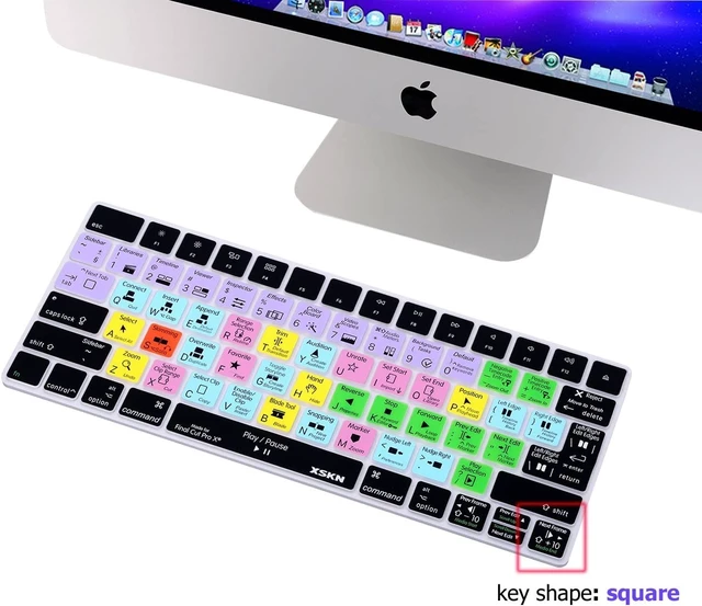 Alt view image 2 of 7 - XSKN Final Cut Pro Shortcut FCP Hotkey Function Keyboard Cover Skin for 2015 Released Magic Keyboard MLA22LL/A MLA22B/A A1644 (EU&US Layout, Magic Keyboard A1644)