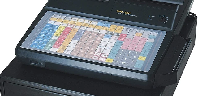 Alt view image 3 of 6 - SAM4s SPS 520, SPS 530 ER 5200M, ER 5200, Flat Cash Register Keyboard Cover Overlay Silicone Wet Cover - 1 Piece