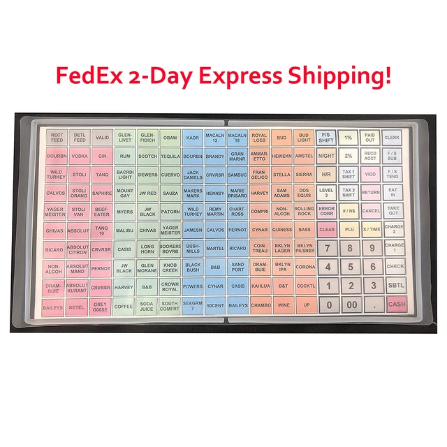 Alt view image 2 of 6 - SAM4s SPS 520, SPS 530 ER 5200M, ER 5200, Flat Cash Register Keyboard Cover Overlay Silicone Wet Cover - 1 Piece