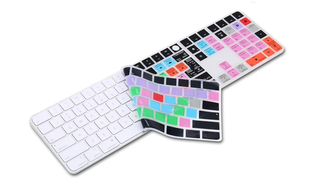 Alt view image 3 of 6 - XSKN Logic Pro EU US Common Version Silicone Keyboard Cover Skin for 2020-2023 Apple Magic Keyboard with Touch ID and Numeric Keypad A2520 (Left 3 Keys Not Suite for 2024 New One Model)