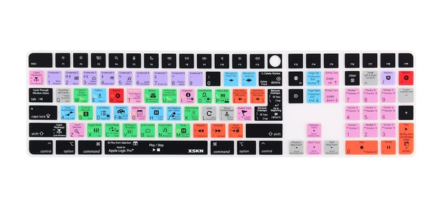 Alt view image 6 of 6 - XSKN Logic Pro EU US Common Version Silicone Keyboard Cover Skin for 2020-2023 Apple Magic Keyboard with Touch ID and Numeric Keypad A2520 (Left 3 Keys Not Suite for 2024 New One Model)