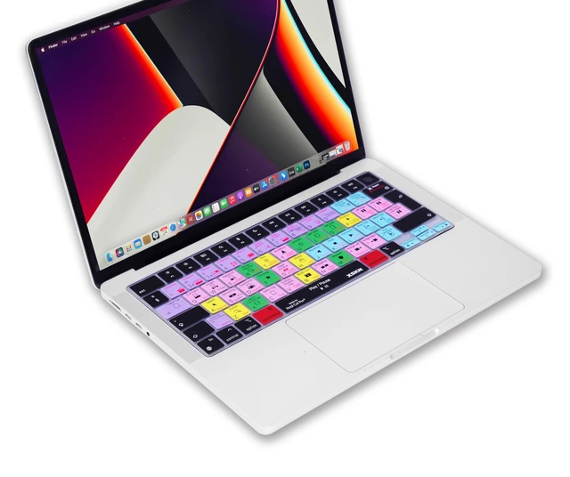 Alt view image 6 of 7 - XSKN Final Cut Pro Shortcut EU Version Silicone Keyboard Cover for Apple MacBook Air 13/15 inch with M5/M4/M3/M2 Chip and MacBook Neo with A18 Pro Chip
