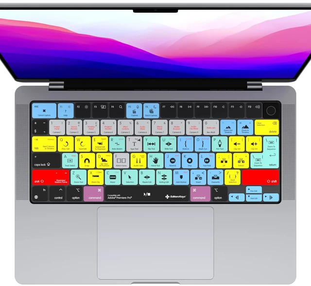 Alt view image 3 of 5 - Adobe Premiere Keyboard Covers for MacBook Pro 14" & 16" MacBook Pro 2021+ with M Series Chips. (Will not fit Other MacBook Models)
