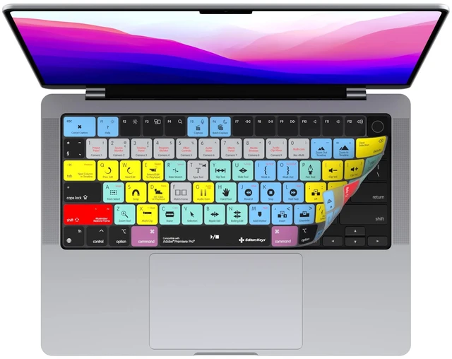 Alt view image 2 of 5 - Adobe Premiere Keyboard Covers for MacBook Pro 14" & 16" MacBook Pro 2021+ with M Series Chips. (Will not fit Other MacBook Models)