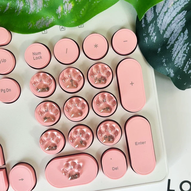 Alt view image 2 of 7 - Transparent Glass Nail Keyboard Cover 80 Raised Keyboard Stickers, Nail-Safe Bubble-Free Typing, Clear PC/Laptop/Desktop/Calculator Key Covers (Cat Claw)