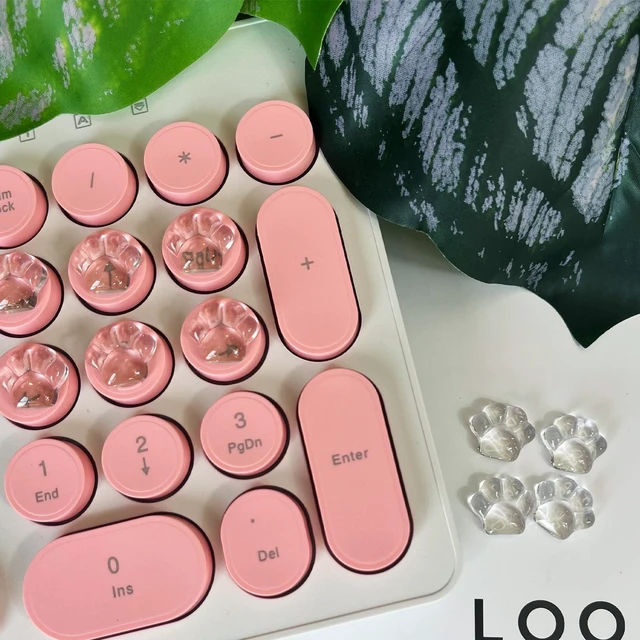 Alt view image 6 of 7 - Transparent Glass Nail Keyboard Cover 80 Raised Keyboard Stickers, Nail-Safe Bubble-Free Typing, Clear PC/Laptop/Desktop/Calculator Key Covers (Cat Claw)