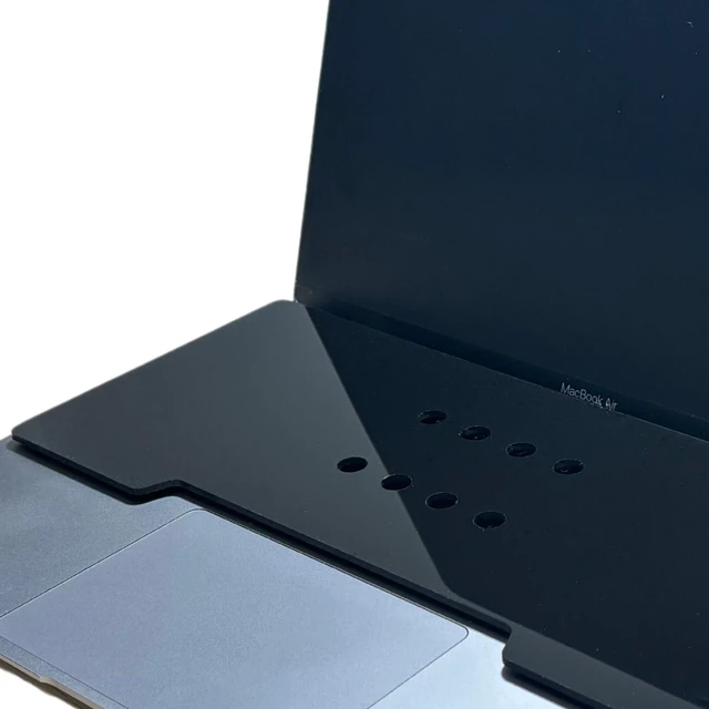 Main image of Keyboard Cover: Place Your Mechanical Keyboard on Top of Laptop - Ventilated, Durable Acrylic, Universal Fit for MacBook & All Laptops (Black)