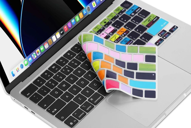 Alt view image 3 of 5 - XSKN Silicone Keyboard Cover Skin for MacBook Pro/Air with Touch ID 14.2 16.2 13.6 15.3 Inch M1 M2 M3 M4 M5 Chip with Touch ID (US Layout, FL Studio Shortcuts)