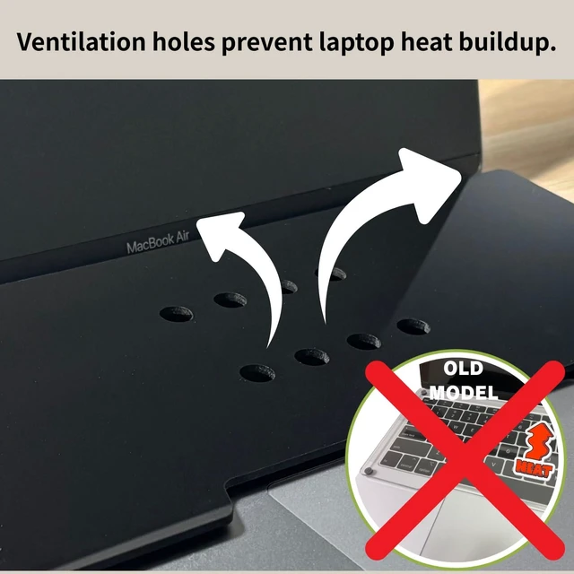 Alt view image 4 of 7 - Keyboard Cover: Place Your Mechanical Keyboard on Top of Laptop - Ventilated, Durable Acrylic, Universal Fit for MacBook & All Laptops (Black)