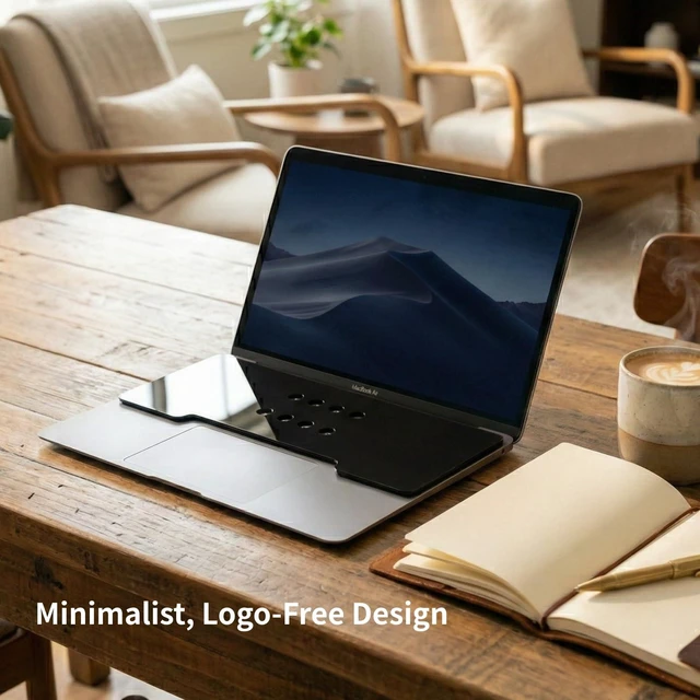 Alt view image 6 of 7 - Keyboard Cover: Place Your Mechanical Keyboard on Top of Laptop - Ventilated, Durable Acrylic, Universal Fit for MacBook & All Laptops (Black)