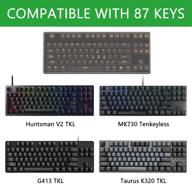 Alt view image 2 of 6 - Tenkeyless TKL Keyboard Dust Cover, Frosted Acrylic Keypads Cover for 80% Compact 87 Key Computer Mechanical Gaming Wireless Portable Keyboard, Compatible with Logitech G715, G713