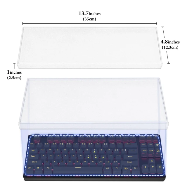 Alt view image 4 of 6 - Tenkeyless TKL Keyboard Dust Cover, Frosted Acrylic Keypads Cover for 80% Compact 87 Key Computer Mechanical Gaming Wireless Portable Keyboard, Compatible with Logitech G715, G713