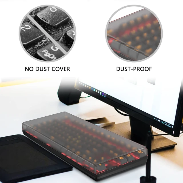 Alt view image 5 of 6 - Tenkeyless TKL Keyboard Dust Cover, Frosted Acrylic Keypads Cover for 80% Compact 87 Key Computer Mechanical Gaming Wireless Portable Keyboard, Compatible with Logitech G715, G713