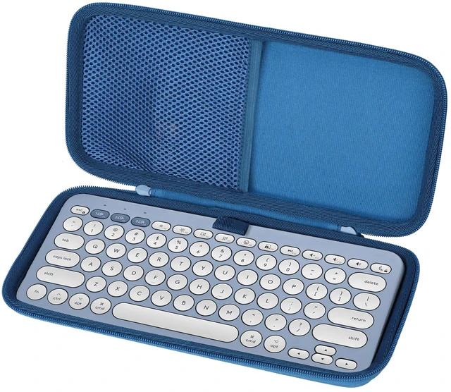 Alt view image 2 of 7 - Lebakort Hard Case Compatible with Logitech Pebble Keys 2 K380s K380 Keyboard (Classic Blue Case)
