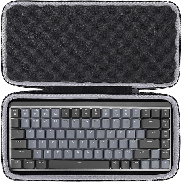 Main image of co2CREA Hard Case for Logitech MX Mechanical Mini Illuminated Keyboard | Soft Anti-Static Lining, Accessory Storage Pocket, Comfortable Hand Strap, Strong Zipper, Case Only