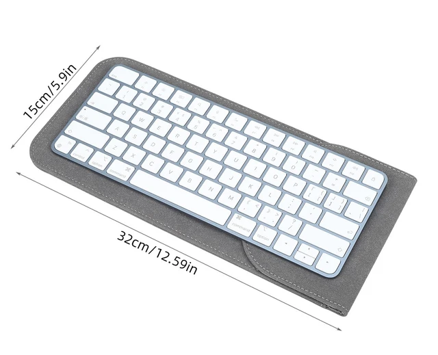 Alt view image 2 of 6 - CaseBuy Premium Leather Keyboard Cover Sleeve for 2024 2023 2021 Apple iMac 24 inch M4 M3 M1 Magic Keyboard w/Out Touch ID A2449 A2450 Wireless Magic Keyboard 2 Accessories Case Pouch, Space Grey