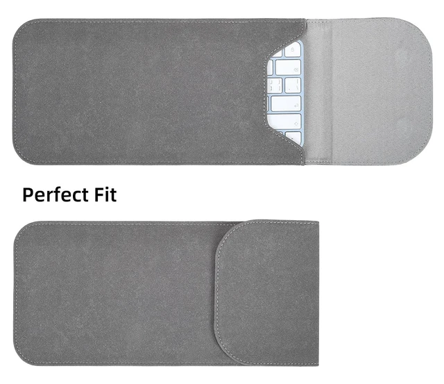 Alt view image 5 of 6 - CaseBuy Premium Leather Keyboard Cover Sleeve for 2024 2023 2021 Apple iMac 24 inch M4 M3 M1 Magic Keyboard w/Out Touch ID A2449 A2450 Wireless Magic Keyboard 2 Accessories Case Pouch, Space Grey