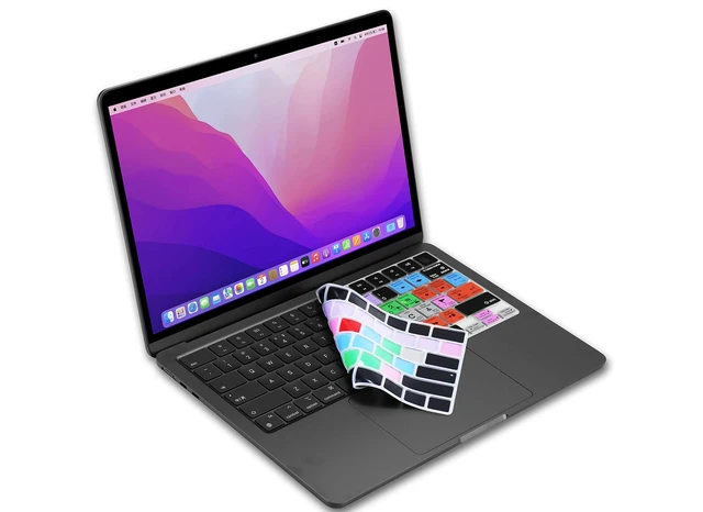 Alt view image 3 of 6 - XSKN Logic Pro Shortcut US Version Silicone Keyboard Cover for Apple MacBook Air 13/15 inch with M5/M4/M3/M2 Chip and MacBook Neo with A18 Pro Chip