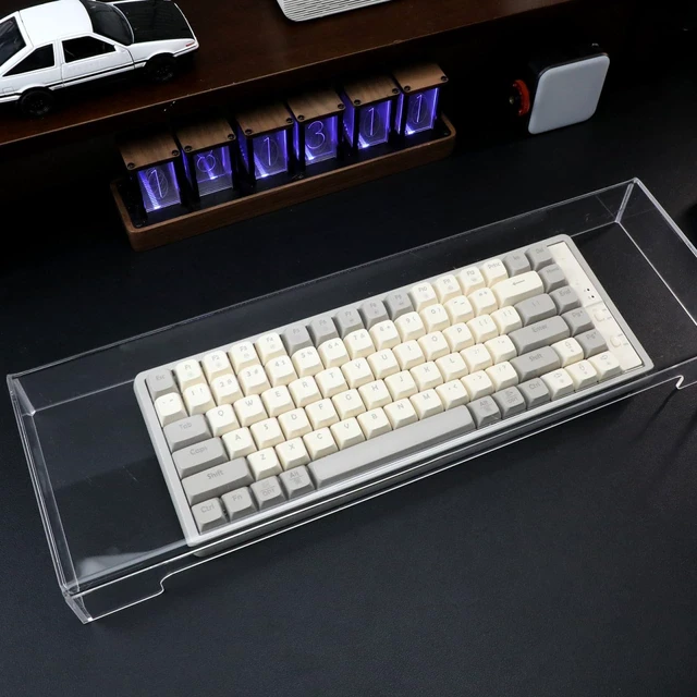 Alt view image 2 of 7 - Acrylic Keyboard Cover, Clear Keyboard Dust Cover for Desktop Anti-Cat Protector Lid Waterproof Protective Case (18.5x5.9x1.8 Inches)