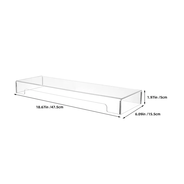 Alt view image 4 of 7 - Acrylic Keyboard Cover, Clear Keyboard Dust Cover for Desktop Anti-Cat Protector Lid Waterproof Protective Case (18.5x5.9x1.8 Inches)