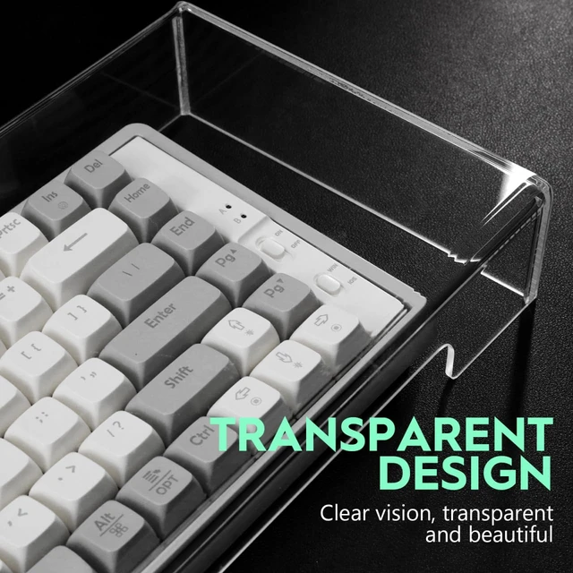 Alt view image 5 of 7 - Acrylic Keyboard Cover, Clear Keyboard Dust Cover for Desktop Anti-Cat Protector Lid Waterproof Protective Case (18.5x5.9x1.8 Inches)