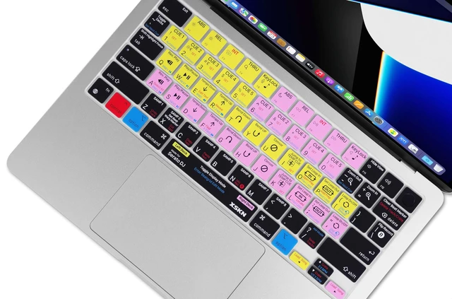 Alt view image 4 of 7 - XSKN Serato DJ Shortcut US Version Keyboard Cover for 2026-2021 MacBook Pro 14 16 inch MacBook Air 13 15 inch with M5/M4/M3/M2/M1 and MacBook Neo