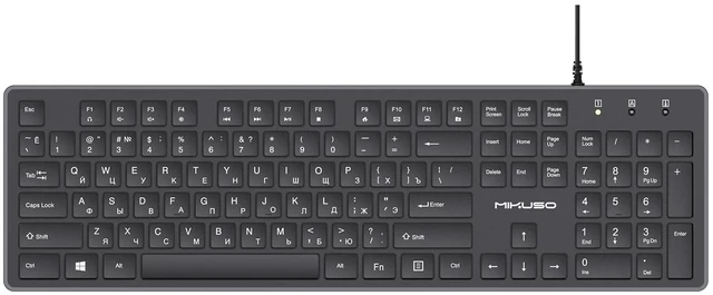 Main image of MIKUSO Russian English Bilingual keyboard,Splash Proof Design | Non Fade Letters,Full Size Design with Number Pad,Wired USB-A Keyboard Suitable for Computer,Laptop,PC,Windows