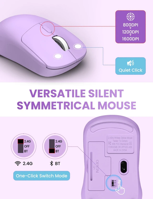 Alt view image 7 of 7 - LAMA Bluetooth/ 2.4GHz Wireless Keyboard and Mouse Combo, Retro 85 Keys Round Keyboard Mouse Set, Adjustable DPI Mouse, Silent Keyboard, Cute Mouse for PC, Windows, MAC, Desktop,Laptop, (PL)