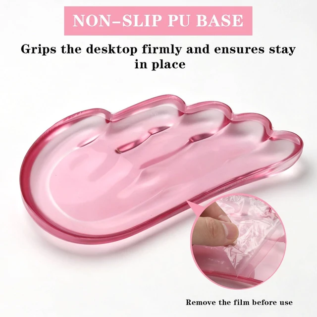 Alt view image 6 of 7 - Angel Wing Gel Wrist Rest for Keyboard and Mouse Pad Set - Pink | Ergonomic Clear Computer Keyboard Wrist Pad Support for Pain Relief, Non-Slip Desk Accessories for Office and Home