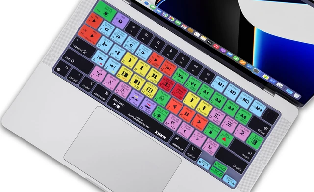 Alt view image 4 of 7 - XSKN Avid Media Composer Shortcut US Version Keyboard Cover Skin for 2026-2021 MacBook Pro 14 16 inch MacBook Air 13 15 inch with M5/M4/M3/M2/M1 and MacBook Neo