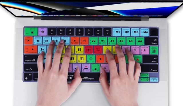 Alt view image 7 of 7 - XSKN Avid Media Composer Shortcut US Version Keyboard Cover Skin for 2026-2021 MacBook Pro 14 16 inch MacBook Air 13 15 inch with M5/M4/M3/M2/M1 and MacBook Neo