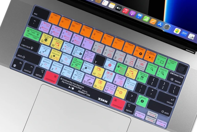 Alt view image 5 of 5 - XSKN Ableton Live Shortcut US Version Keyboard Cover Skin for 2026-2021 MacBook Pro 14 16 inch MacBook Air 13 15 inch with M5/M4/M3/M2/M1 and MacBook Neo