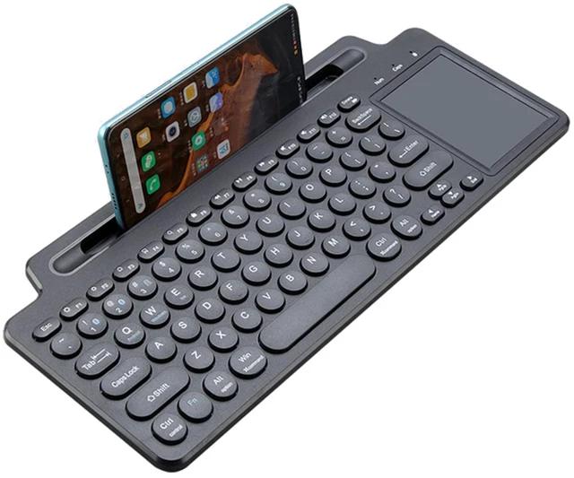 Main image of Denash Wireless BT Keyboard, 2.4GHz Ultra Slim Desktop Keyboard with Touchpad for Tablet PC Mobile Phone Laptop Notebook (with Touchpad)