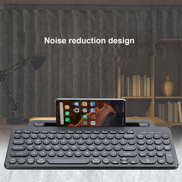Alt view image 4 of 7 - Denash Wireless BT Keyboard, 2.4GHz Ultra Slim Desktop Keyboard with Touchpad for Tablet PC Mobile Phone Laptop Notebook (with Touchpad)