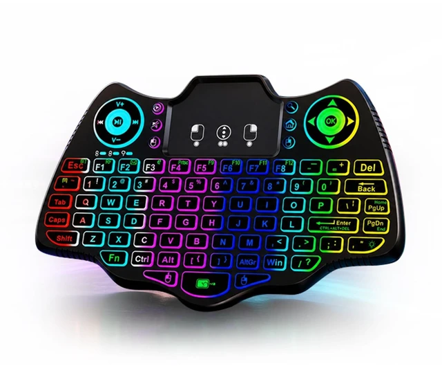 Main image of Wofoboxair Mini Wireless Keyboard with Touchpad, Backlit, 2.4G & Bluetooth | for Fire TV Stick, smart tv,Android TV Box,projection, PC,Tablet,HTPC,PS4,7 color backlight, multimedia hotkeys