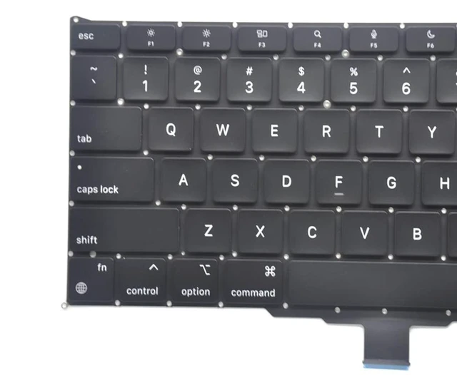 Alt view image 6 of 7 - Pardarsey Replacement Backlight Backlit Keyboard Compatible with MacBook Air Retina 13" M1 A2337 Late 2020 Year US Layout+Keyboard Screws+Screwdriver