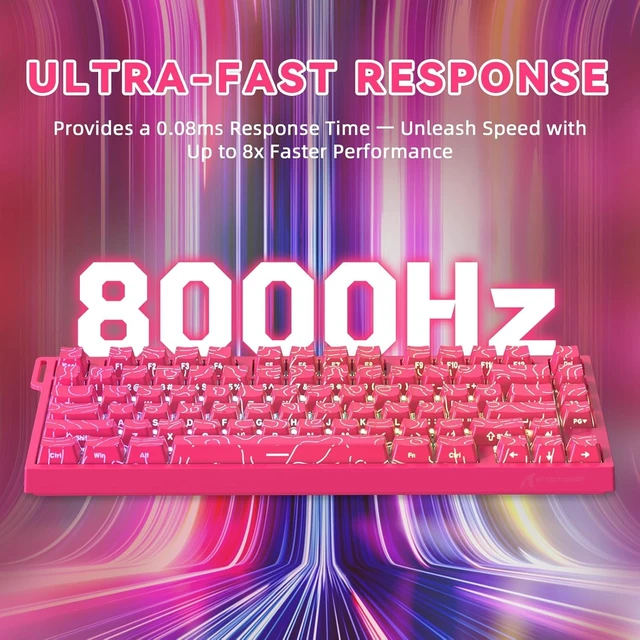 Alt view image 4 of 7 - SHARK R82 HE RT Wired RGB 8K Mechanical Gaming Keyboard-Rose Contour | TKL,NKRO,8Khz Polling,0.005mm RT Accuracy,256K Scan Rate,5 Layer Sound Damped,Hall Effect Magnetic Switch,Driver for PC Mac