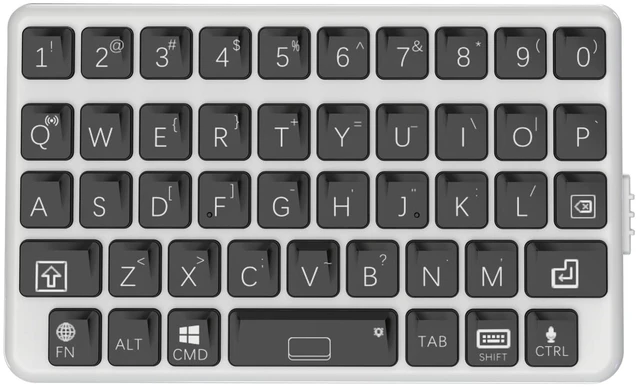 Main image of EXknight Mini Keyboard - Wireless Bluetooth Keyboard, Retro Clicky Style | Black&White, Compatible With iOS, iPhone, iPad, Mac, Android, Smartphone & Tablet