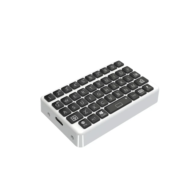 Alt view image 4 of 6 - EXknight Mini Keyboard - Wireless Bluetooth Keyboard, Retro Clicky Style | Black&White, Compatible With iOS, iPhone, iPad, Mac, Android, Smartphone & Tablet