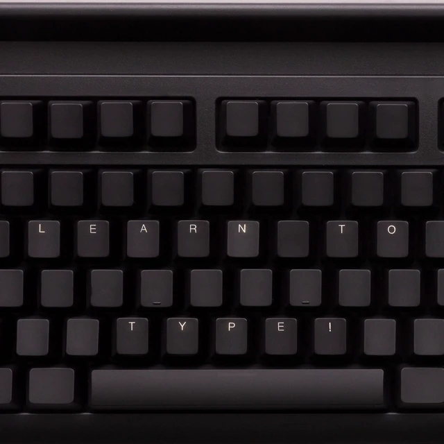 Main image of KeyMaster Electronics Learn to Type Keyboard; Typing Practice Show or Hide Keys; Blank Key Caps; Teach Students Touch Typing; Keyboarding Mechanical Training Tool; Better Than Covers or Skins (Single)