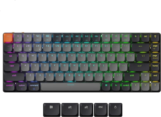 Main image of Keychron K3 QMK Ultra-Slim Wireless Mechanical Keyboard Version 3, 75% Layout Hot Swappable Banana Switch, RGB Backlight Rechargeable Wired Bluetooth Professional Office Keyboard for Mac/Windows