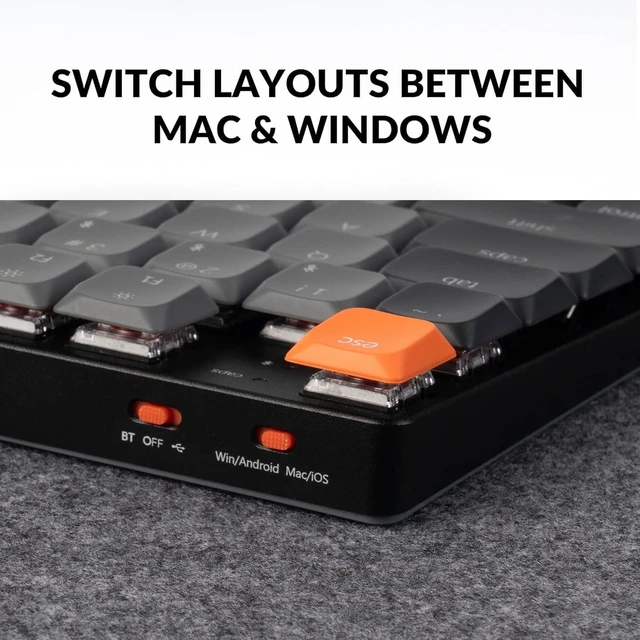 Alt view image 5 of 7 - Keychron K3 QMK Ultra-Slim Wireless Mechanical Keyboard Version 3, 75% Layout Hot Swappable Banana Switch, RGB Backlight Rechargeable Wired Bluetooth Professional Office Keyboard for Mac/Windows