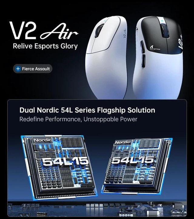 Alt view image 4 of 7 - ATTACK SHARK V2 AIR 8K Lightweight Wireless Gaming Mouse, 59g, Ink&Stickers | Dual 8K, 0.168ms, 800H Battery, Tri-Mode, Nordic 54L15, PAW3955MAX, 60K DPI, 100M-Click Switches, Web Driver, RGB Cable