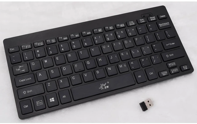 Alt view image 3 of 4 - SR Mini Keyboard 2.4G Wireless Thin Light 78 Keys USB Multimedia Small for Pc Computer Laptop (Black)
