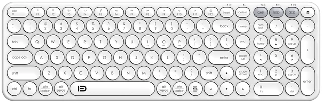 Main image of Wireless Keyboard Bluetooth 2.4g Tri Mode Retro Silent for Ipad Laptop Pc | tri mode 2.4g & bt 3.0/5.0, connect 3 devices, retro round keys, quiet, anti ghosting, win mac ios android, 20m range, slim